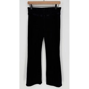 FRAME HIGH RISE PULL ON JEANS SIZE 1 SHEEN NOIR‎ BLACK